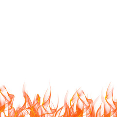 Transparent fire flames isolated transparency background  