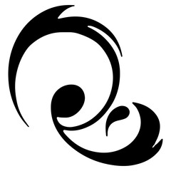 Simple ornament Border, outline, silhouette Decorative Hand drawn symbols frames minimal shapes plant flower line stroke.