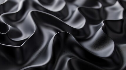 a complex wave pattern on black silk that adds a sense of richness and depth. 