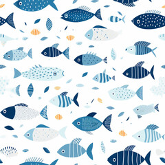 Seamless pattern fish