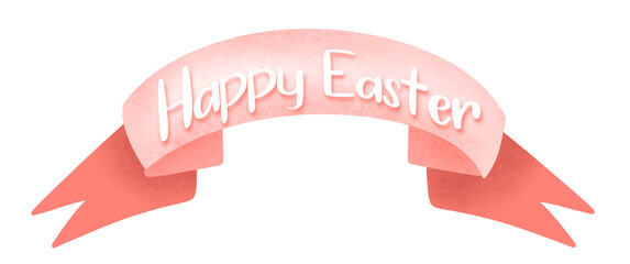 Happy easter day with lable bow clipart