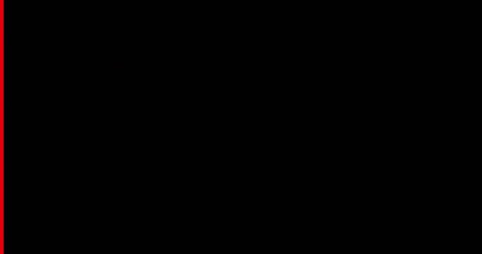 A seamless loop of red and Yellow transitions in a 4K alpha channel. 2D abstract line geometry transition animation in UHD resolution.