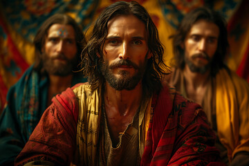 Jesus with crown of thorns with