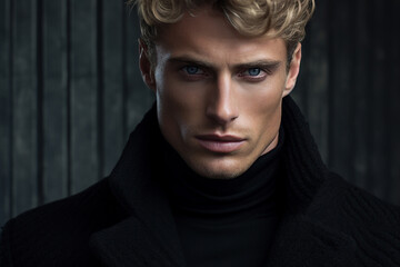 Fototapeta premium Generative AI picture of High fashion show with beautiful young male female model in fine designers outfit Generative AI