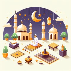 mosque in the night