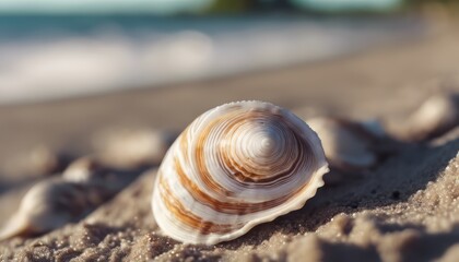 acro image of a lined moon sea shell natica lineata