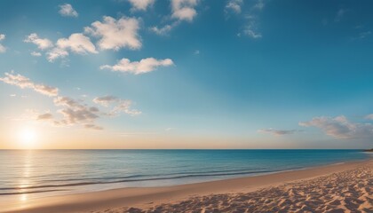 Fototapeta na wymiar Sky Blue,Cloud Background,Horizon Spring Clear Sky in Morning by the beach