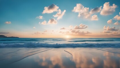 Sky Blue,Cloud Background,Horizon Spring Clear Sky in Morning by the beach