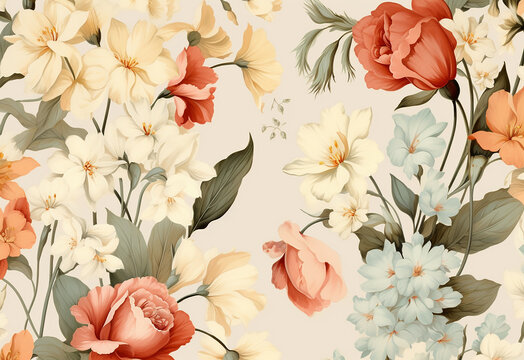 Beautiful floral and flower background design wallpaper pattern