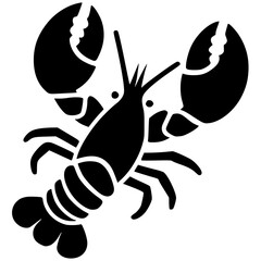 Lobster logo silhouette