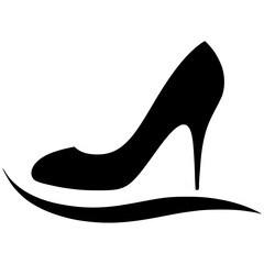Silhouette of women's shoes