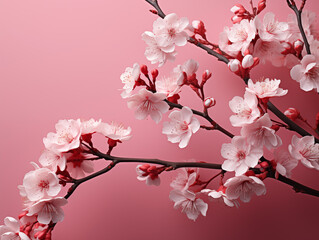 Pink Cherry blossom or sakura flower.