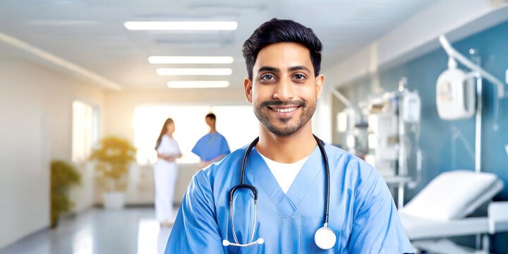 Portr&auml;t einer Krankenschwester im Krankenhaus 