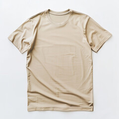 T-shirt mockup beige, Generative AI