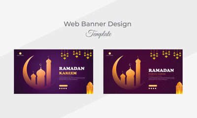 Vector special elevate Ramadan Kareem celebrations adds web banner vector design template.