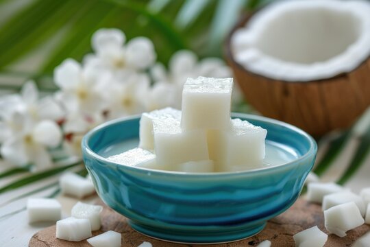 Nata de coco. coconut gel,