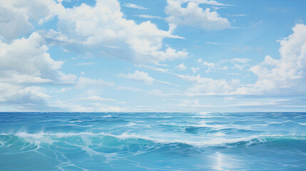 Fototapeta na wymiar Blue sky over the sea