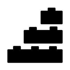 Toy Brick Cube Glyph Icon