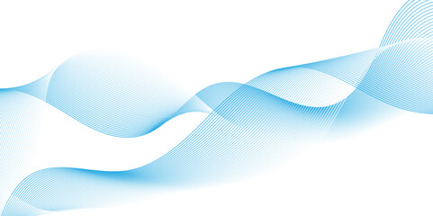 Abstract blue blend digital wave lines and technology background. Minimal carve wavy white and blue flowing wave lines and glowing moving lines. Futuristic technology and sound wave lines background.