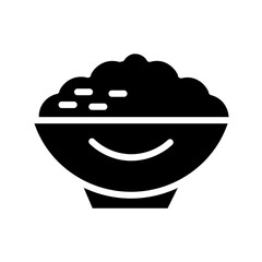 Bowl Food Rice Glyph Icon
