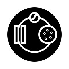 Cafe Food Plate Glyph Icon
