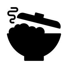 Bowl Eat Rice Glyph Icon