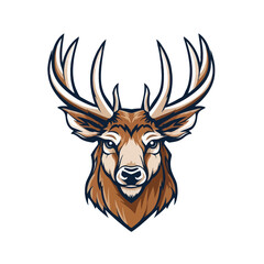 deer head logo silhouette