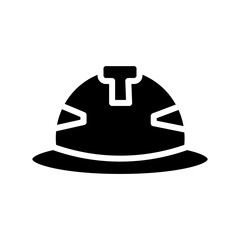 Helmet Protection Work Glyph Icon