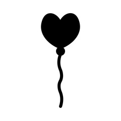 Balloon Party Love Glyph Icon