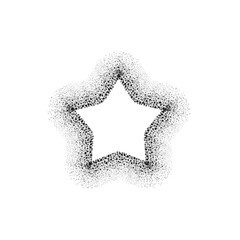 Star Icon Drawn with Brush