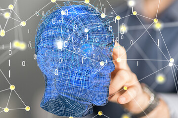 Mind, brain power and energy concept.