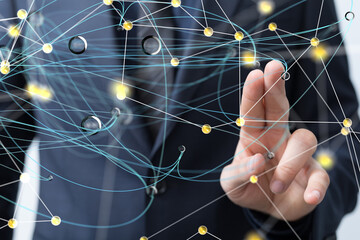 Big data visualization. Network connection structure