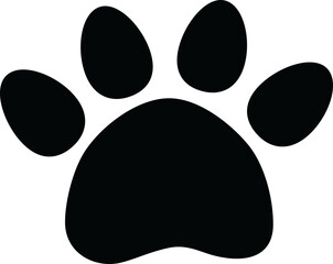 A dog Paw Icon on transparent background, PNG