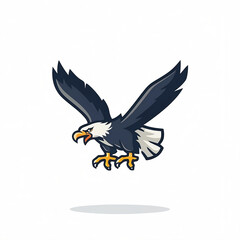 Obraz premium Vector illustration flat style eagle logo design, Premium quality logo