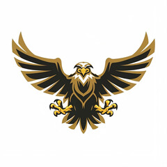 Vector illustration flat style eagle logo design, Premium quality logo