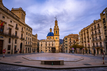 Plaza de España de Alcoy, Alicante, España