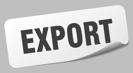 export sticker. export label