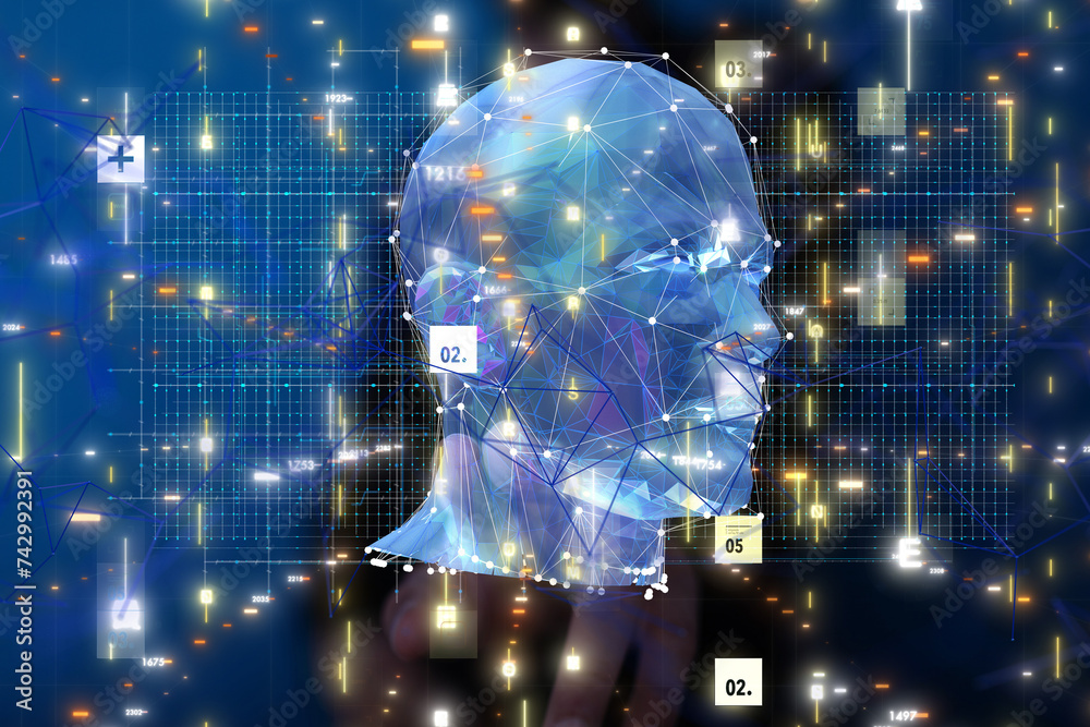 Aufkleber business intelligence analyst dashboard on virtual - neural network exposure digital