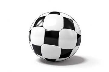 Soccer ball on white background.  Generative Ai