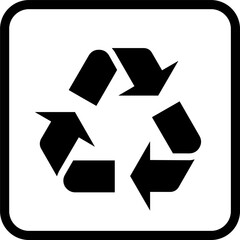 recycling icon vector. Symbol, sign, environment