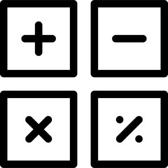Obraz premium calculator icon vector. symbol, mathematic, calculation