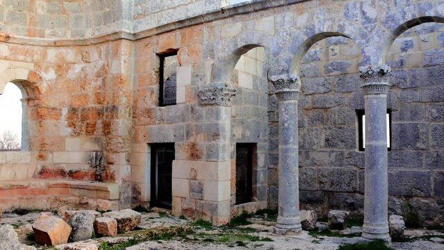 Explore Cambazli Church ruins 5th century, Turkish culture, travel destinations Mersin showcases Turkish culture, travel destinations. Ancient colonnades, Turkish culture travel destinations
