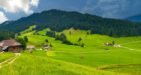 Fototapeta na wymiar Beautiful landscapes of Switzerland