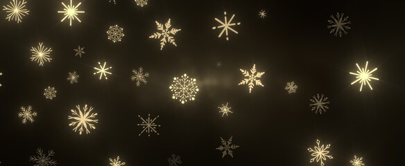 The winter background, falling snowflakes