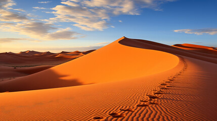 Desert sand or Sea of Dunes is part of the Sahara landscape - obrazy, fototapety, plakaty
