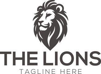 lion logo design vector template