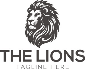 lion logo design vector template