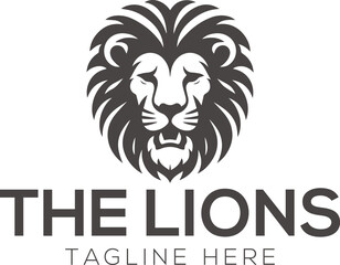 lion logo design vector template