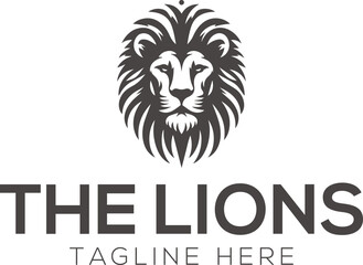 lion logo design vector template