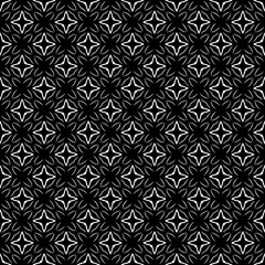 Black and white seamless abstract pattern. Background and backdrop. Grayscale ornamental design. Mosaic ornaments. Vector graphic illustration. EPS10.